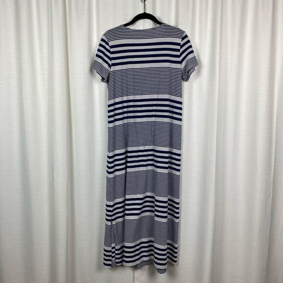 Vineyard Vines Blue Stripe Short Sleeve Shift Maxi Dress Sz.S - Picture 5 of 10